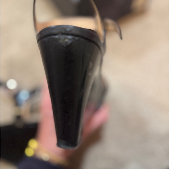 Prada Black Sandals with Ankle Straps and Block Heel. Size 8. In ok condition - Picture 7 of 7